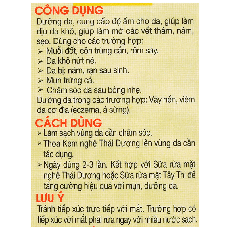 Kem nghệ Thái Dương Nano Bạc dưỡng da, mờ sẹo, mờ thâm tuýp 20g - 11